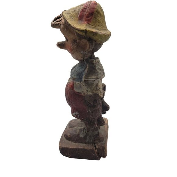 Walt Disney Prod 1940 Pinocchio Figurine Multi Products 5" Carved Wood Chicago - Picture 4 of 16